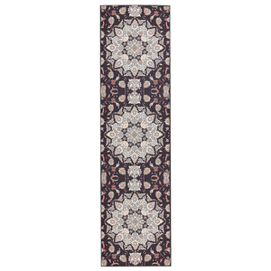 Tapis De Couloir Beliani, Motif Oriental Rouge, 80x300 Cm, Neuf Avec étiquettes