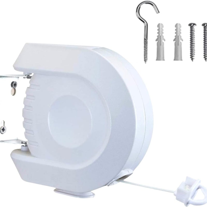 Rozwijany sznur na pranie zewnętrzny ścienny sznur na pranie linka do bielizny wysuwany drążek i torba klamerki wytrzymały rozciągliwy sznur pranie