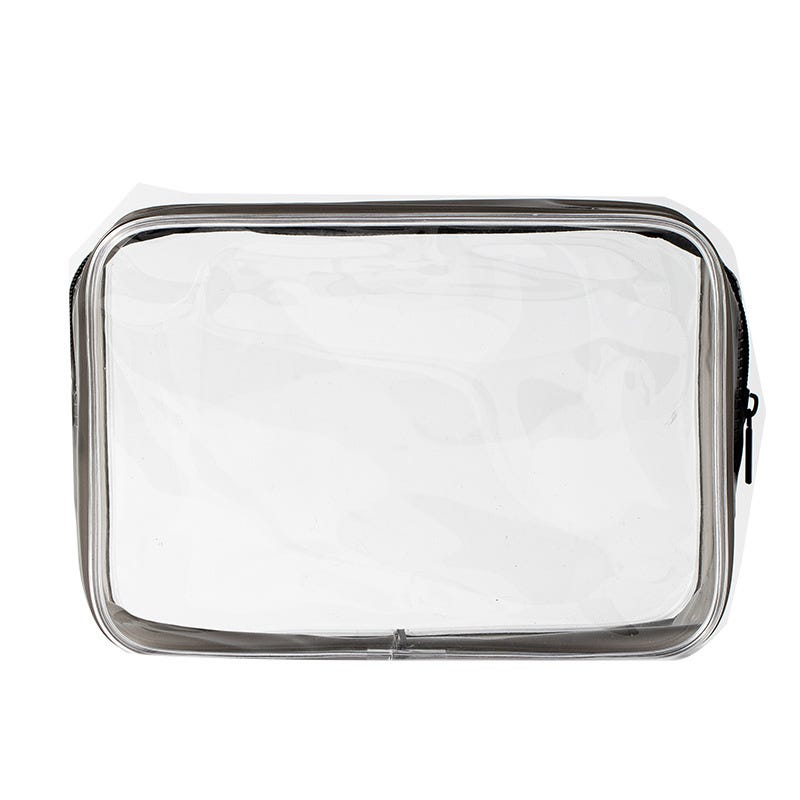 2 Beauty Case Trasparenti Da Viaggio In PVC: Borsa TSA Per Liquidi E Cosmetici, Impermeabile