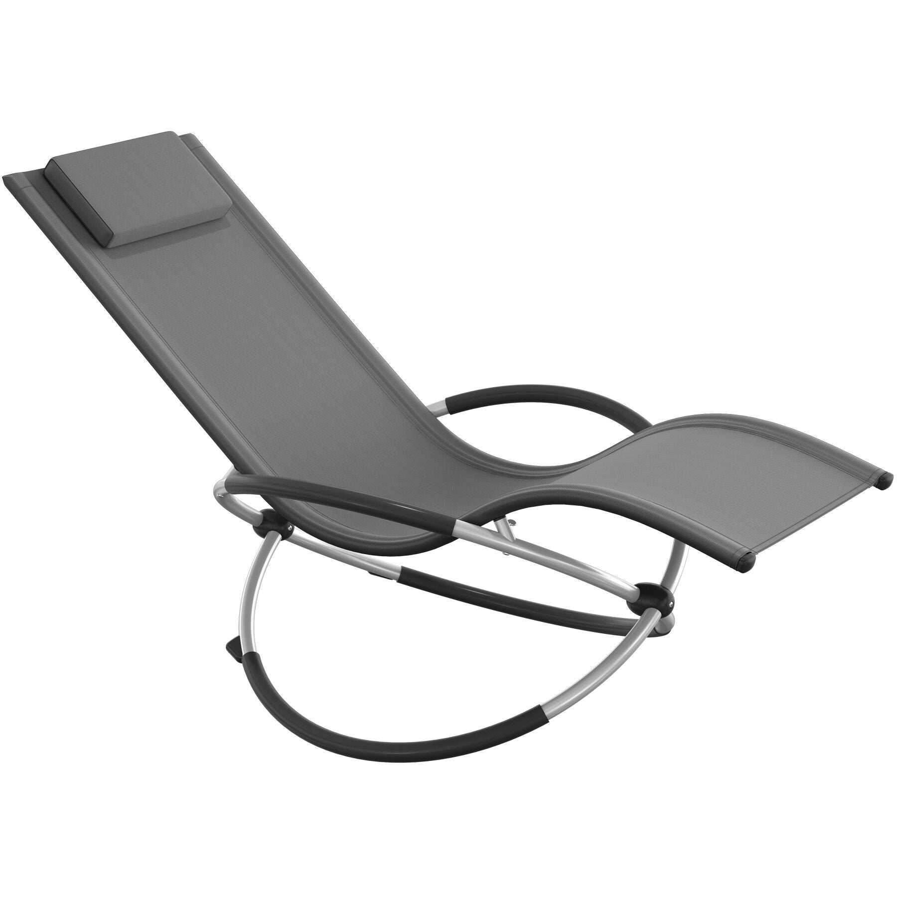 Bain de soleil pliable en acier et textilène avec appuie-tête amovible 150 x 73 x 93 cm TECTAKE - 6