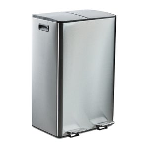 Simpli-Magic Poubelle De Cuisine Rectangulaire De 60 Litres, Mains