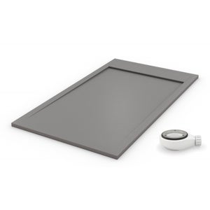 Receveur Douche KOES LIENA 100x160cm - Résine Anthracite RAL 7016 Anti-Dérapant