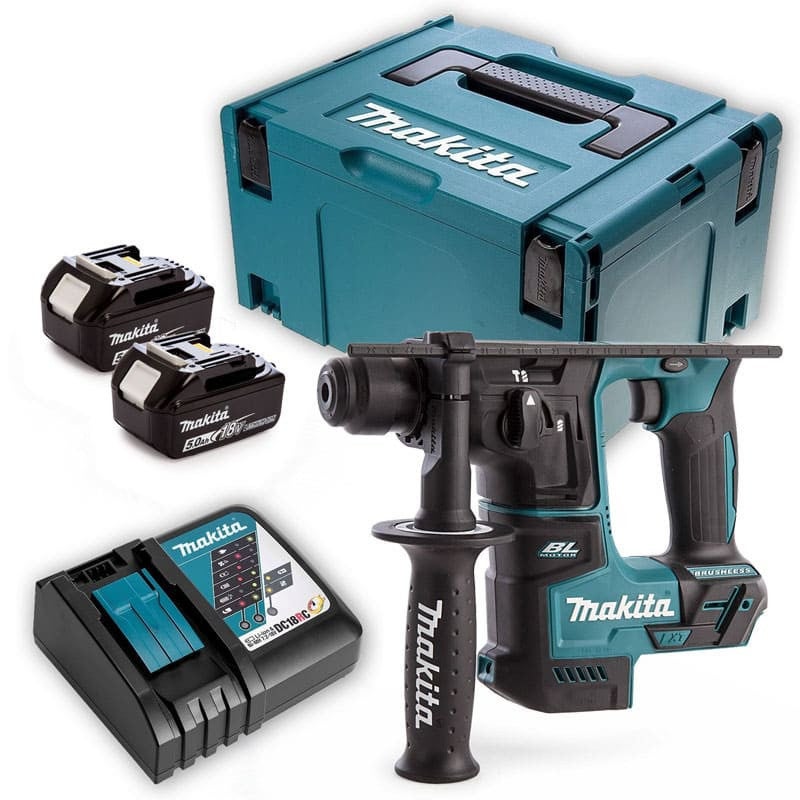 Perforateur SDS-Plus Makita DHR171RTJ 18V - 1,2J Avec 2 Batteries 5,0Ah - Moteur Sans Balais