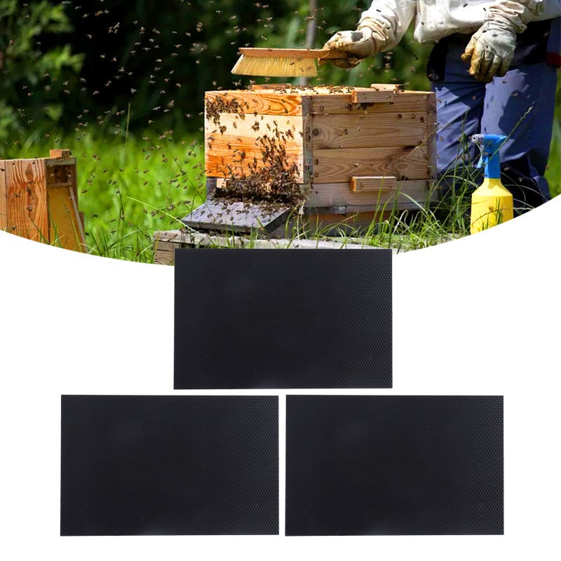 Conjunto de 3 folhas de cera plástica para colmeias, ferramenta para apicultura. - 7