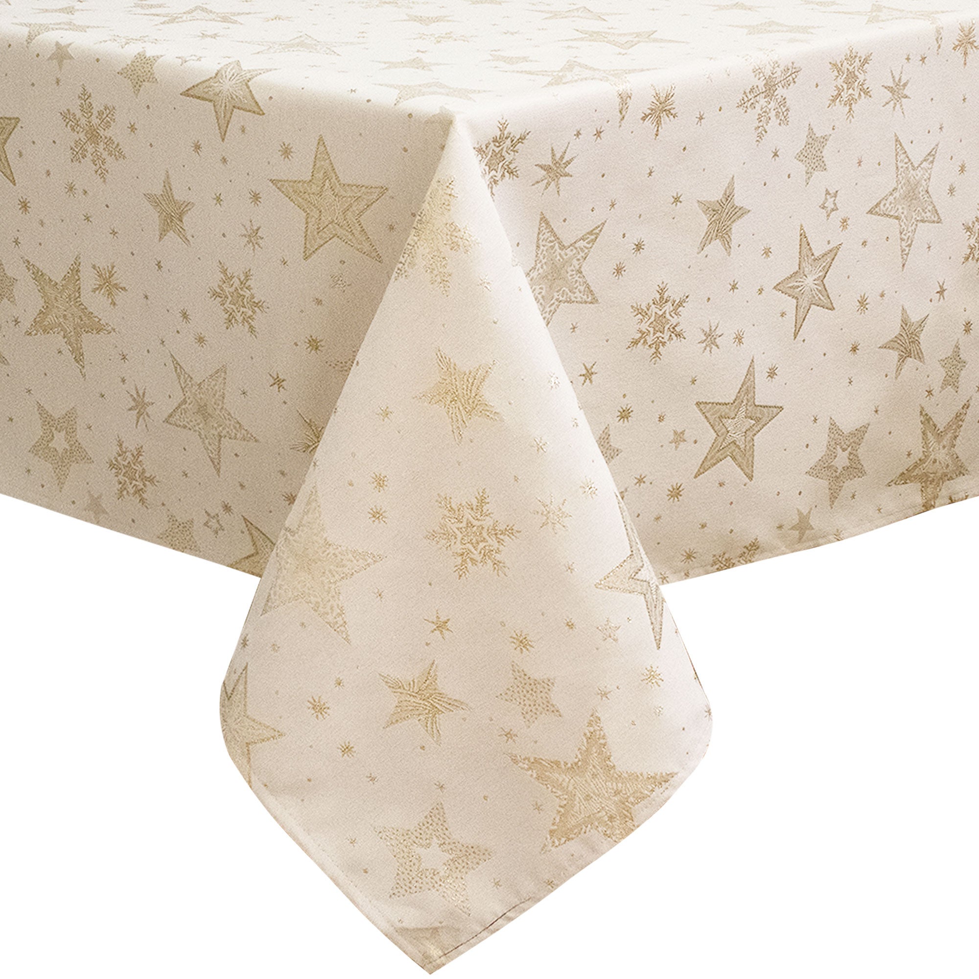 Tovaglia Natalizia glitter lurex Comete 12 posti Decoro di Natale in cotone 7154 - 2