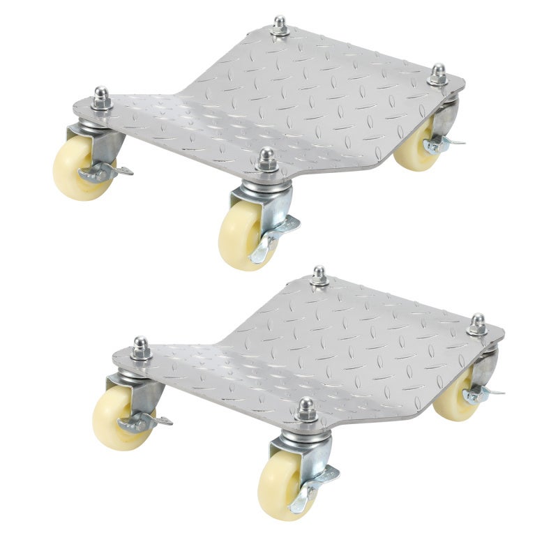 QWORK Lot De 4 Patins En Caoutchouc 125 Mm Pour Cric Et Pont Élévateur – Protection Anti-Rayures Ultime Pour Votre Voiture !