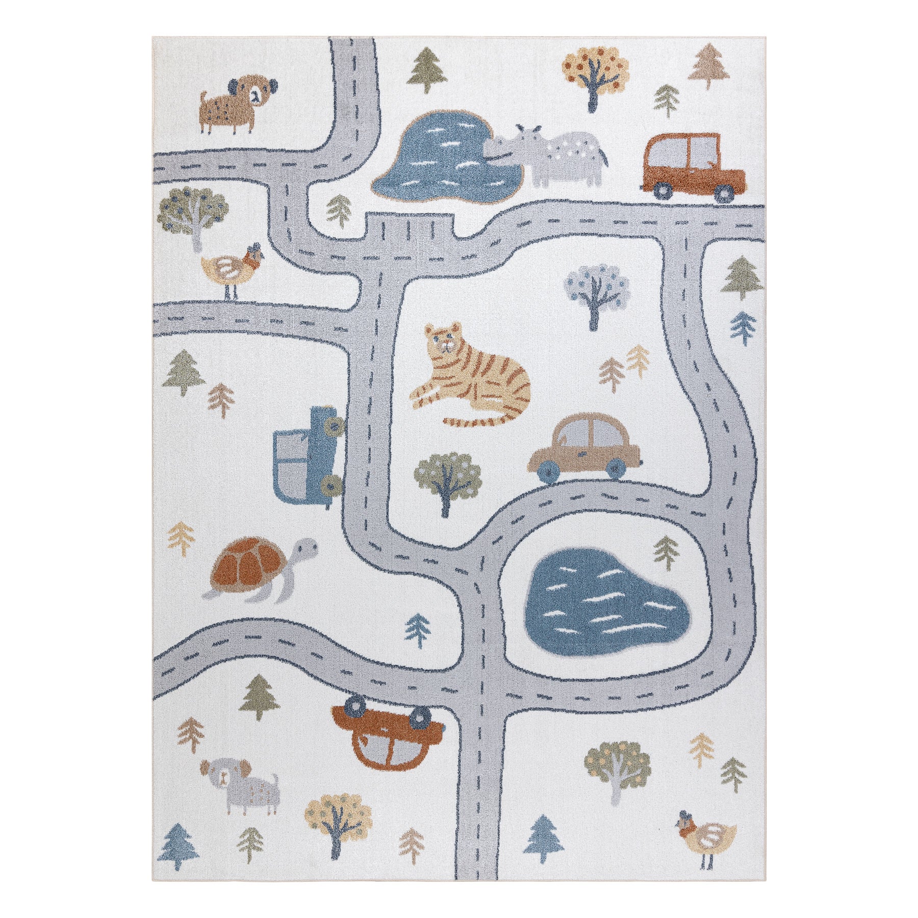 Tappeto BONO 8283 Strada, animali crema / grigio chiaro 280x370 cm - 3