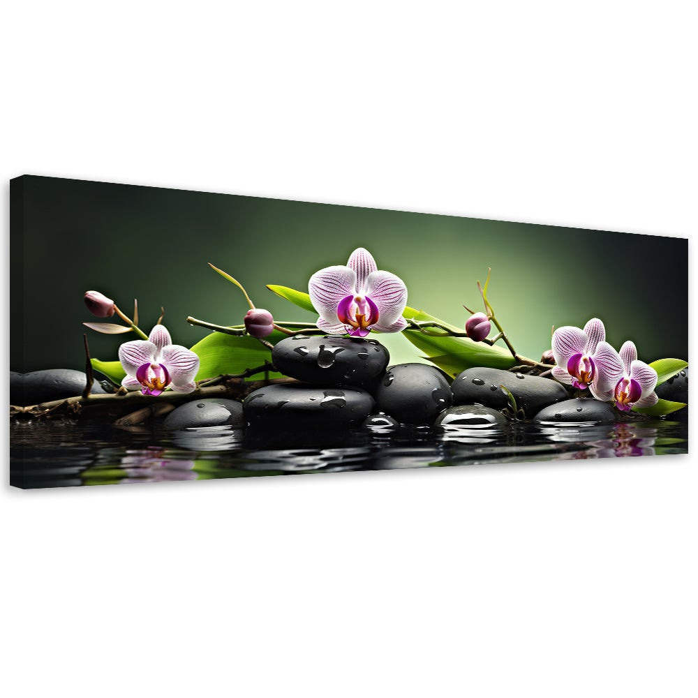 Obraz na płótnie, Kompozycja zen spa zielony 90x30
