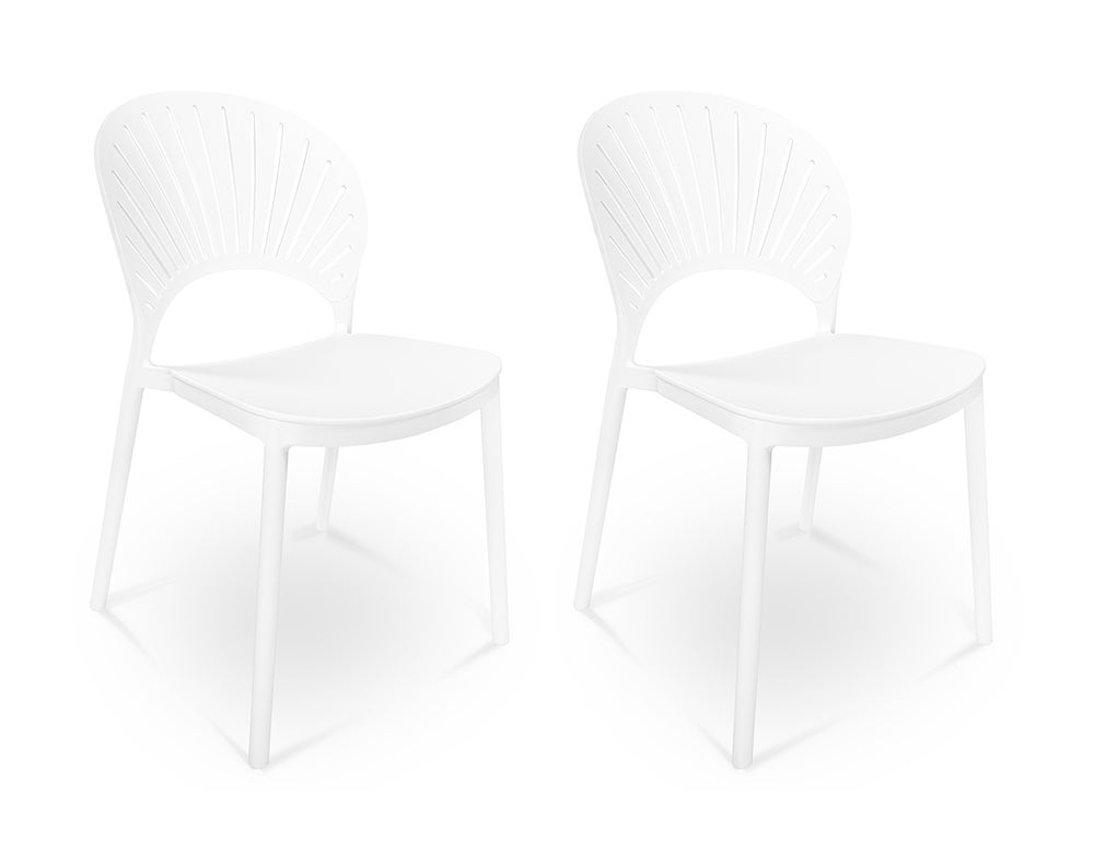Sedia impilabile in plastica bianca – Sunny (2 pz) Leroy Merlin
