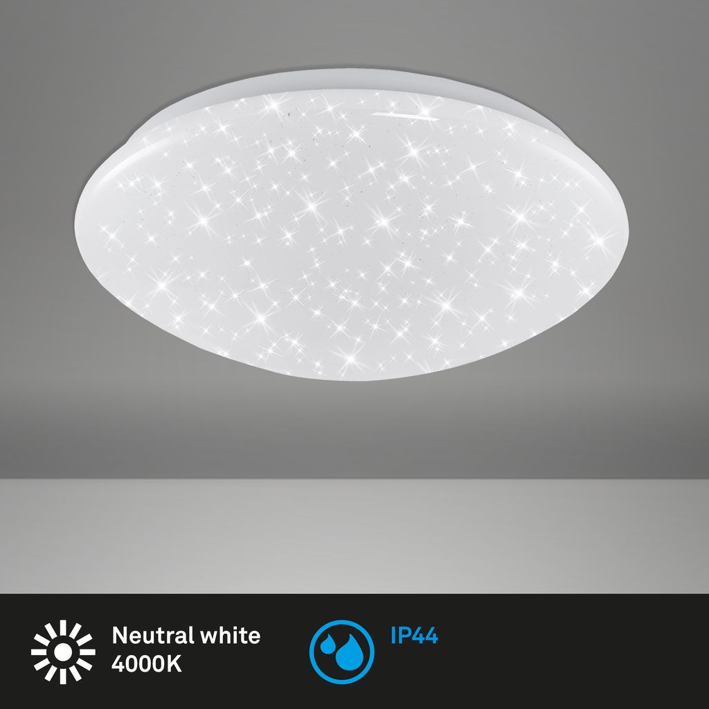Lampe LED pour salle de bains BRILONER LEUCHTEN ELIPSO, 12 W, 1200 lm, IP44, blanc, plastique-métal, Ø 28 cm - 4
