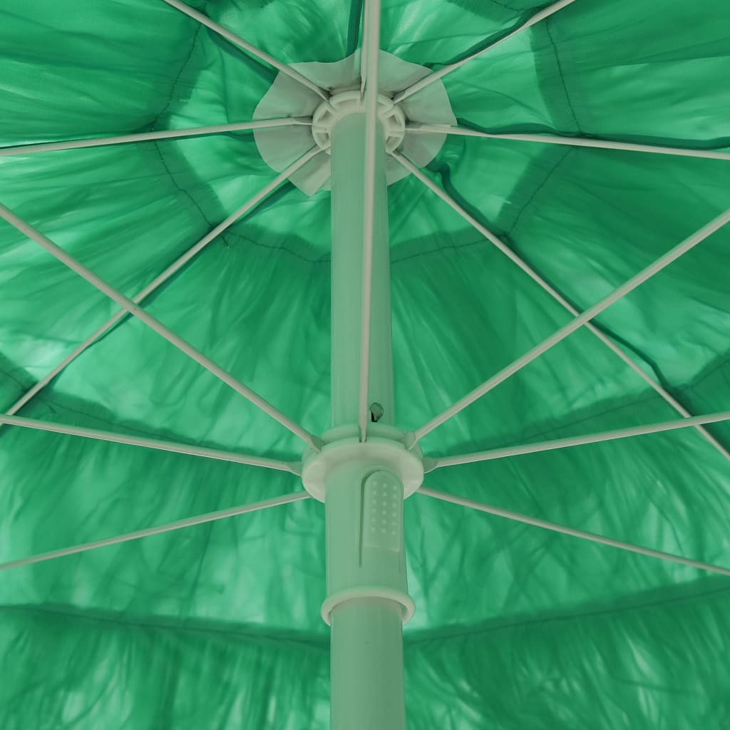 Parasol de plage Vert 180cm - 2