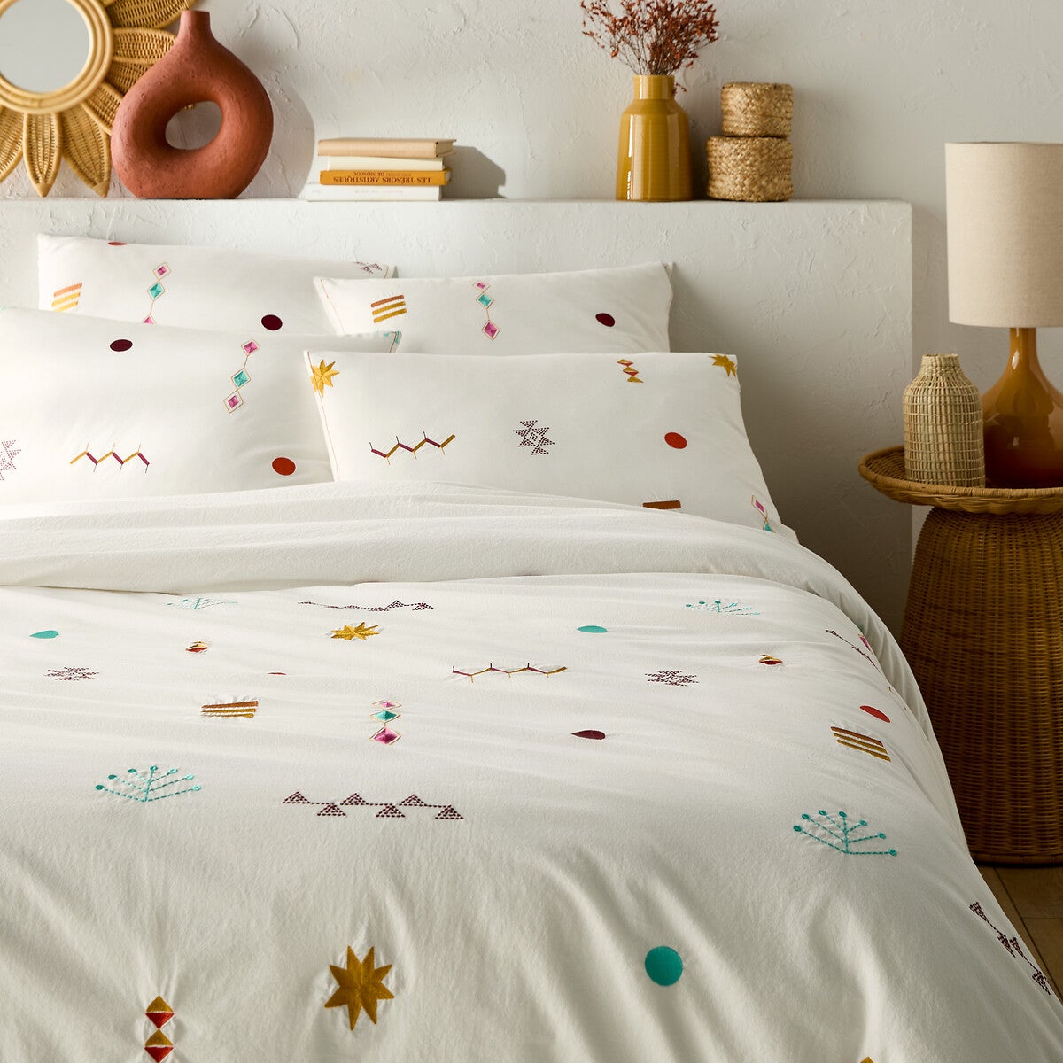 Housse de couette brodée 140x200 cm EN PISTE