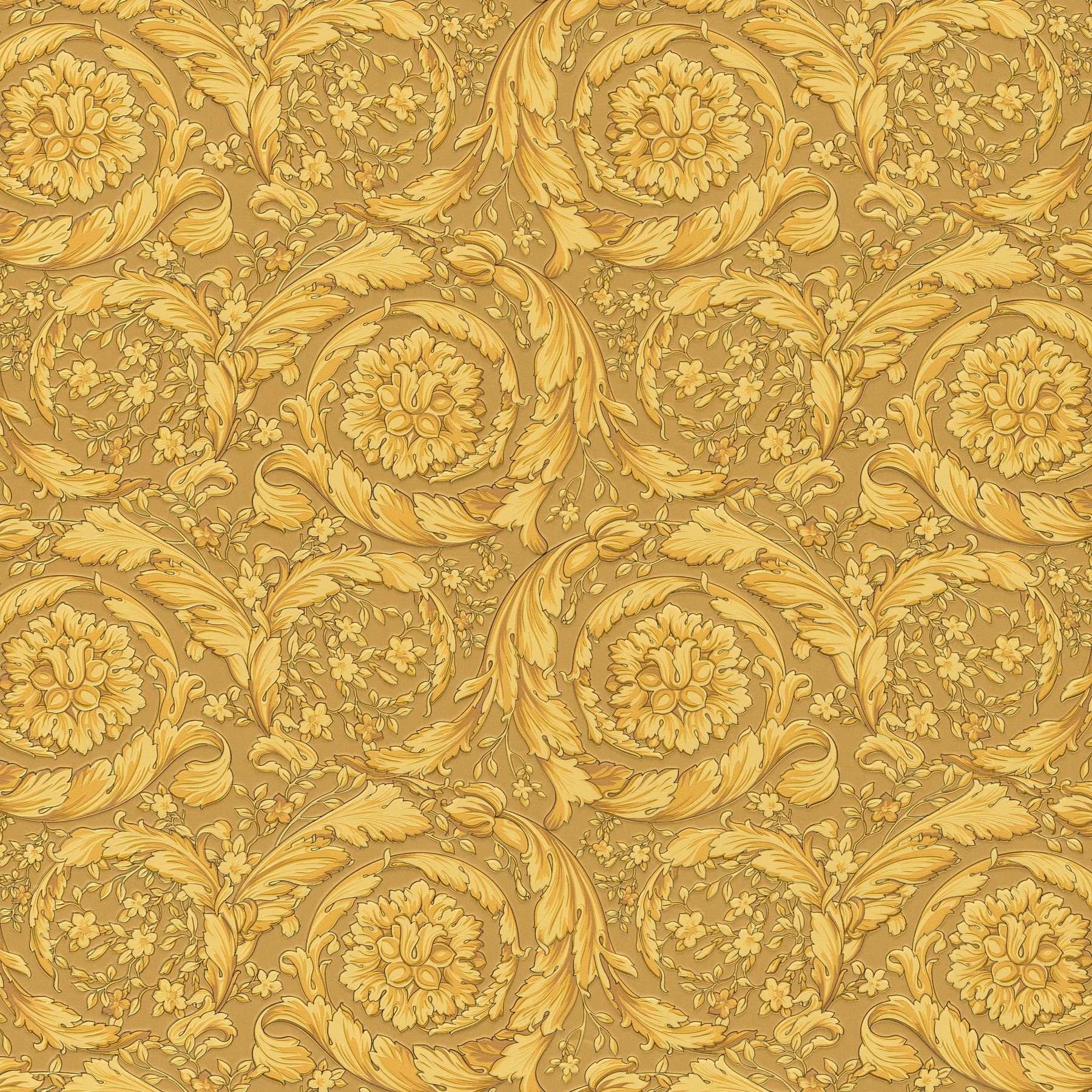 Papel pintado damasco papel pintado barroco dorado papel pintado elegante de diseño italiano para pasillo, dormitorio y salón