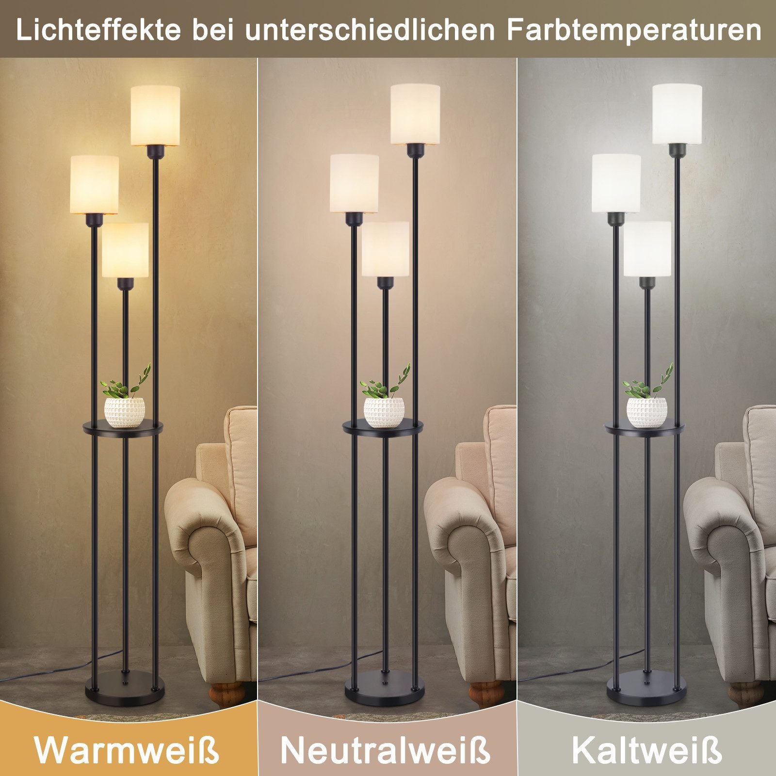 Depuley - Lampada da terra moderna per soggiorno, lampada ad | FindTheDeal