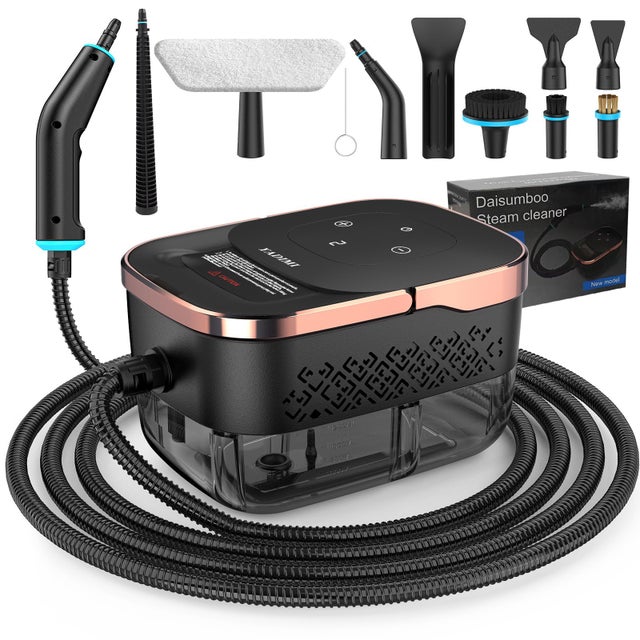 Nettoyeur vapeur portable haute pression 1500W 1250ML, avec plusieurs de brosse, manuel multifonctionnel, adapté aux cuisines.