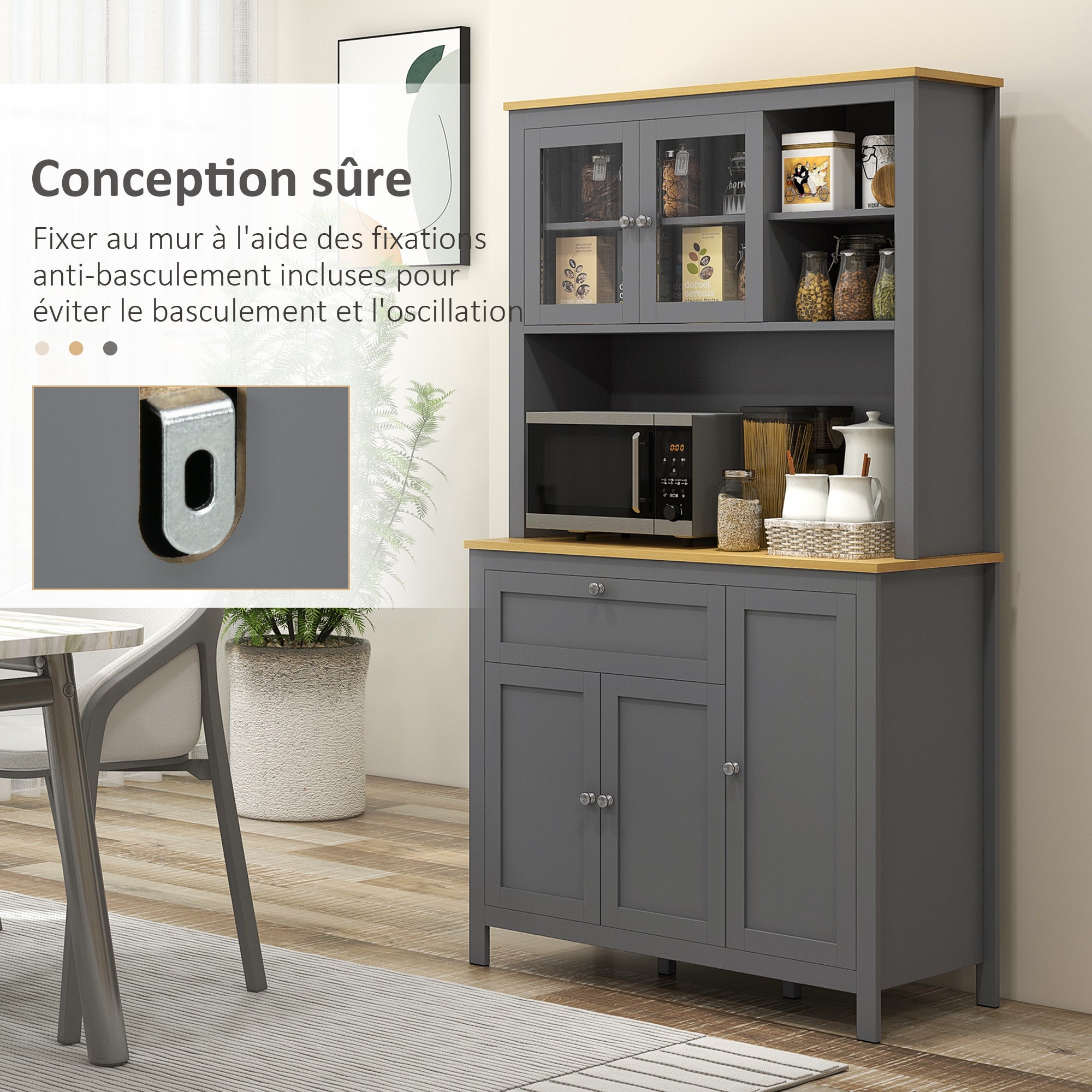 Armoire de cuisine MDF HOMCOM - 7