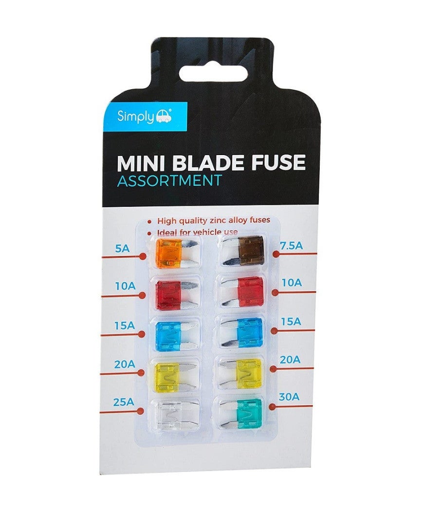 Set 82 Fusibili Per Auto - Mini + Standard - 2A A 40A - Per Auto, Camion, Camper, Moto - Con Estrattore - 5