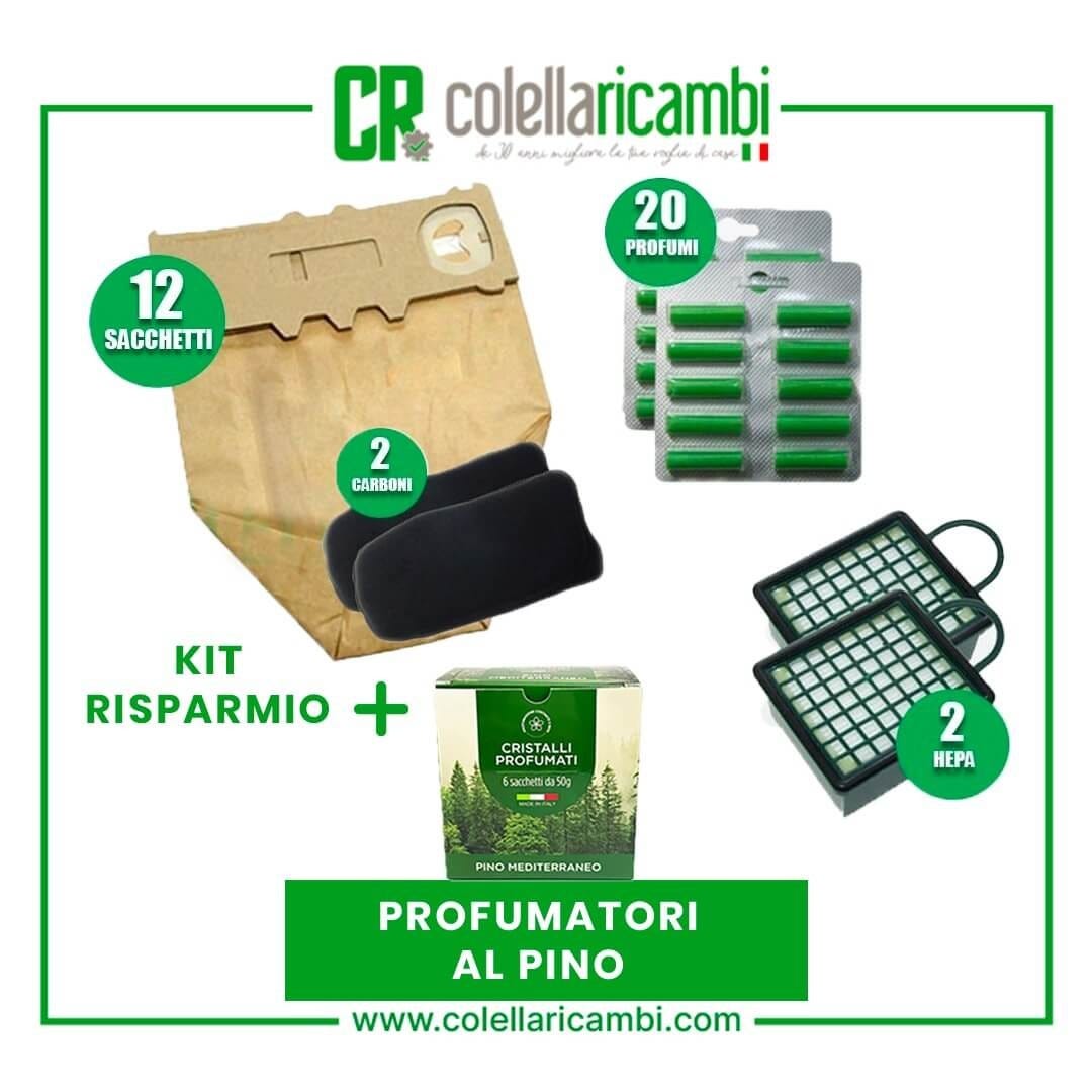 Kit Risparmio Ricambi Folletto Compatibili VK130 VK131 12 Sacchetti 20 Profumi 2 Filtri Carbone Attivo 2 Microfiltri Hepa Mistericambio - Foto 5
