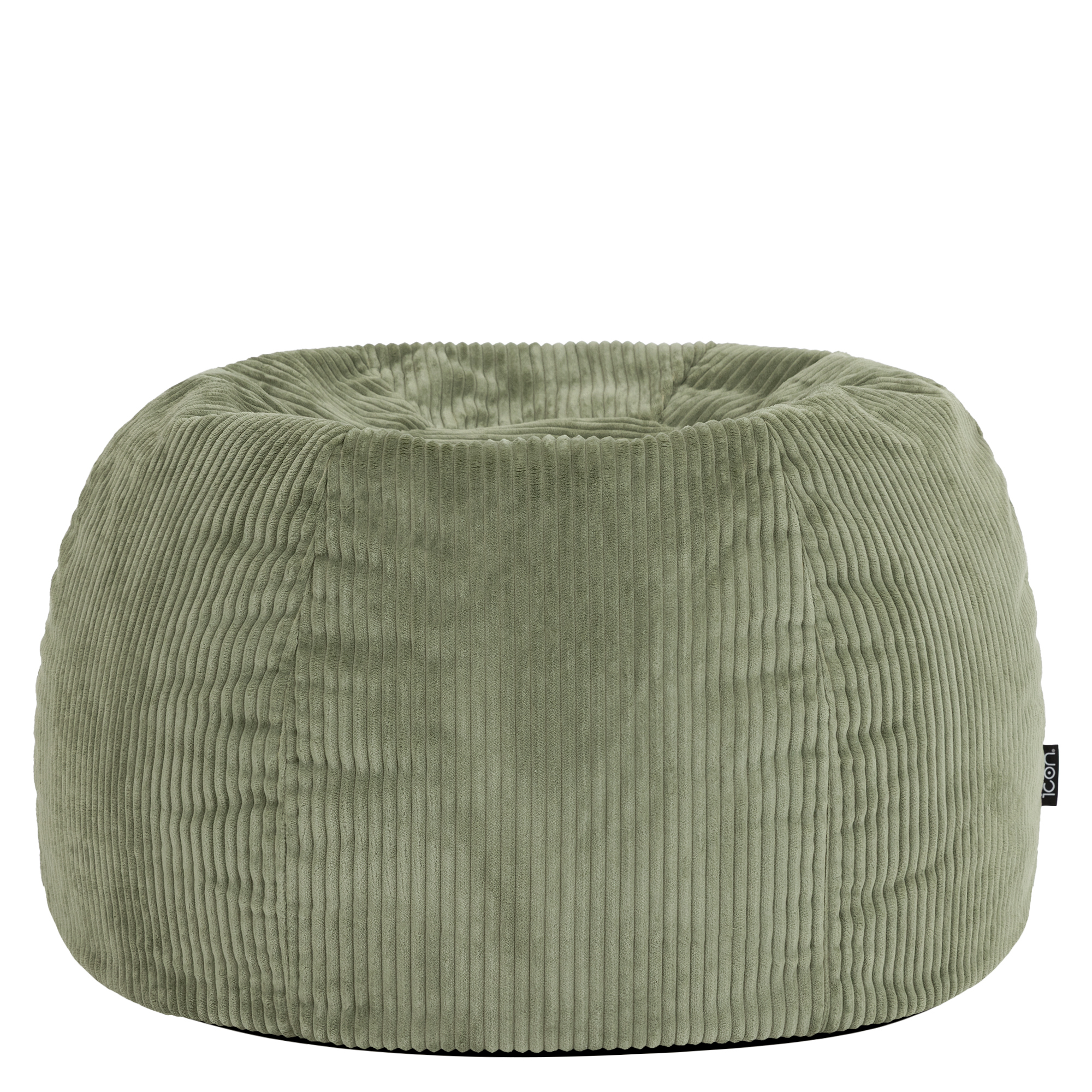 Pouf Icon in velluto a coste verde salvia, soggiorno, camera da letto, 85x85 cm, Made in Germany, Oeko-Tex® - 6