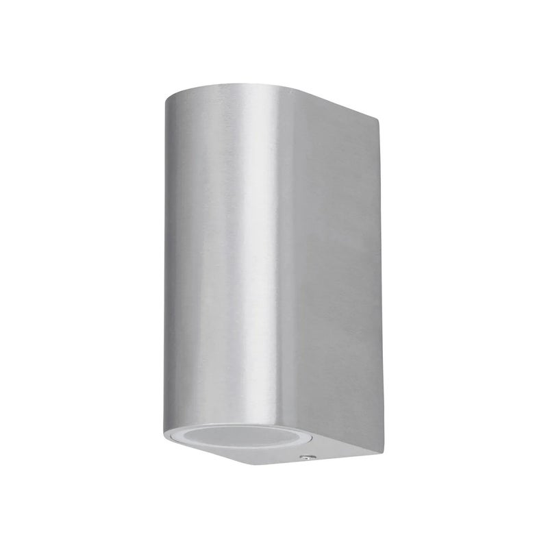 Kinkiet zewnętrzny Chile szczotkowane aluminium 2xGU10x35W wym:14,5x6,5x9,4cm IP44 Rabalux