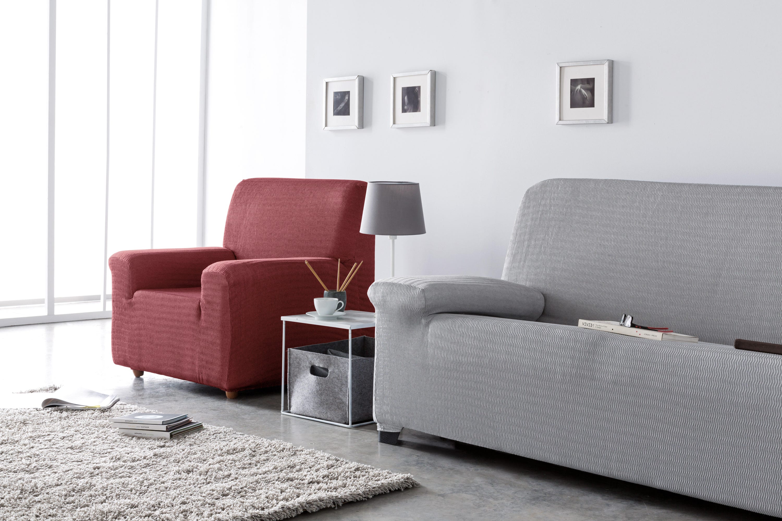 Elastyczny pokrowiec na sofę Playa w kolorze zieleni wodnej, 3-osobowy