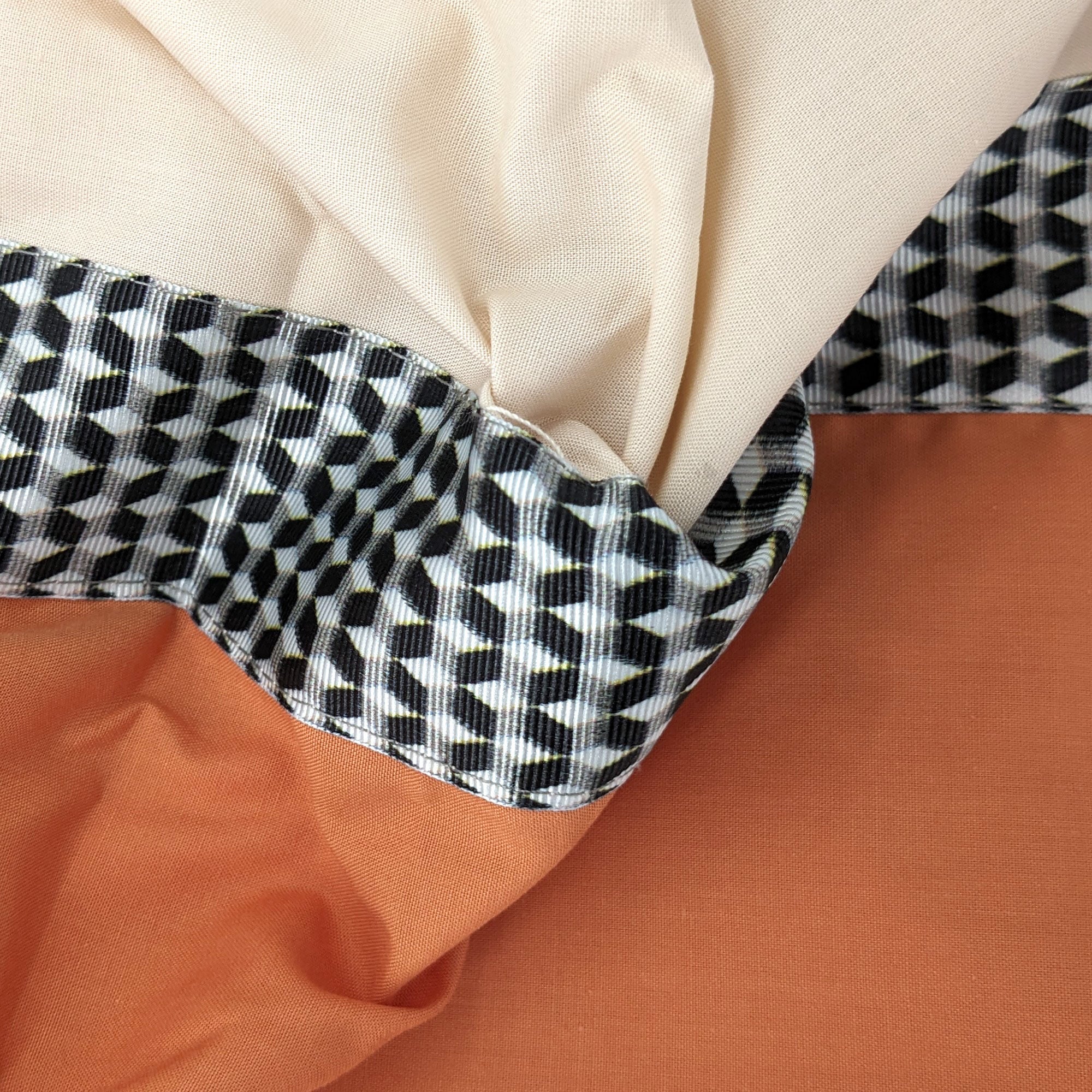 Parure de lit 240x220 cm 50x70 cm percale MACASSAR Cognac 3 pièces - 3