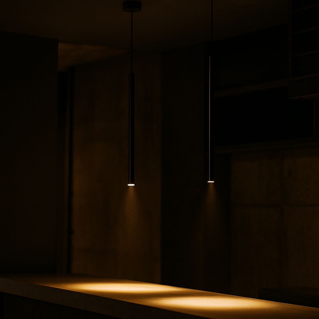 Lampa wisząca punktowa Piero LED G9 152 cm IP20 tuba sufitowa oprawa czarna MasterLED - 3