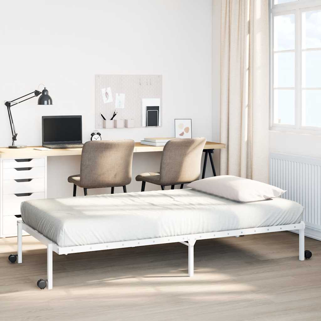 Cadre De Lit Pliant Artemist – 3x6 Pieds, Bleu, Matelas Synthétique Inclus