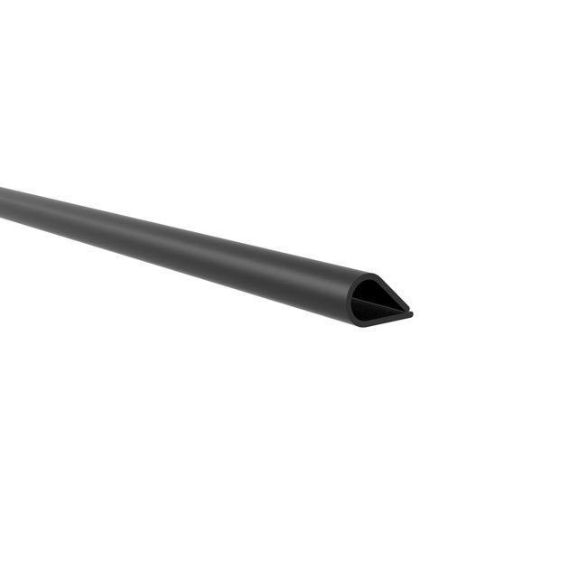 REI | Profilé de serrage en PVC modèle 9112 | 15 x 9 mm | Longueur 2000 mm | Noir