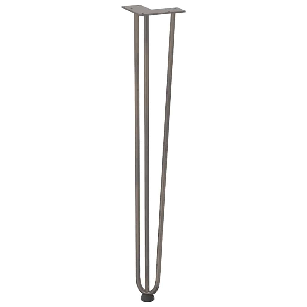 Pernas de mesa em gancho 4 peças aço maciço aço natural 72cm - COMFORTXL - 4