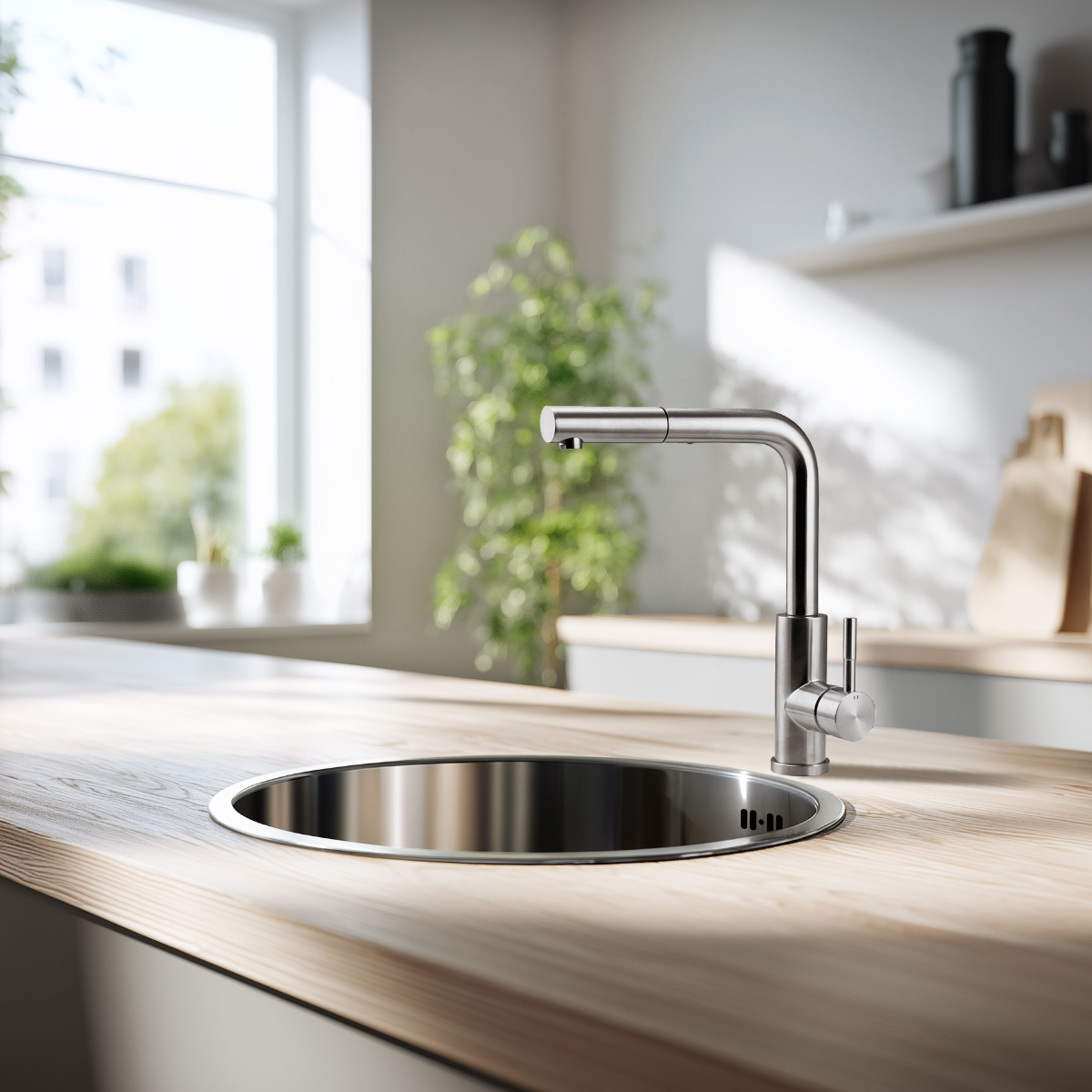 Fregadero De Cocina Redondo De Acero Inoxidable, Alta Capacidad, Excelente Drenaje, Tamaño Grande De 11,73 Pulgadas, Un Recipiente Con Accesorios De Drenaje (Nano Diamante Negro