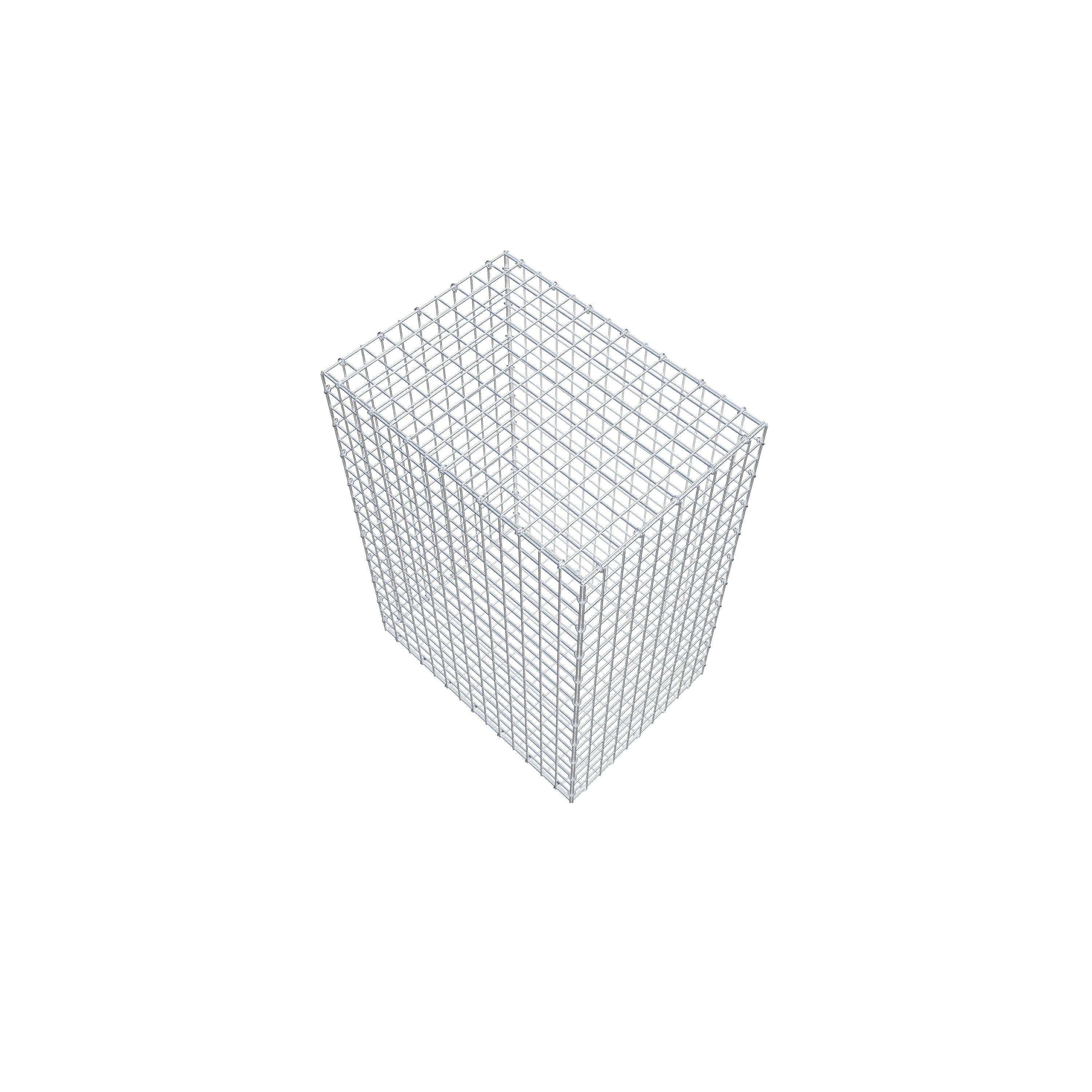 Gavión de acero galvanizado 100x70x50cm (LxAxP), malla 5 x 5cm, Anillo en C, jaula metálica para muro o jardín - 7