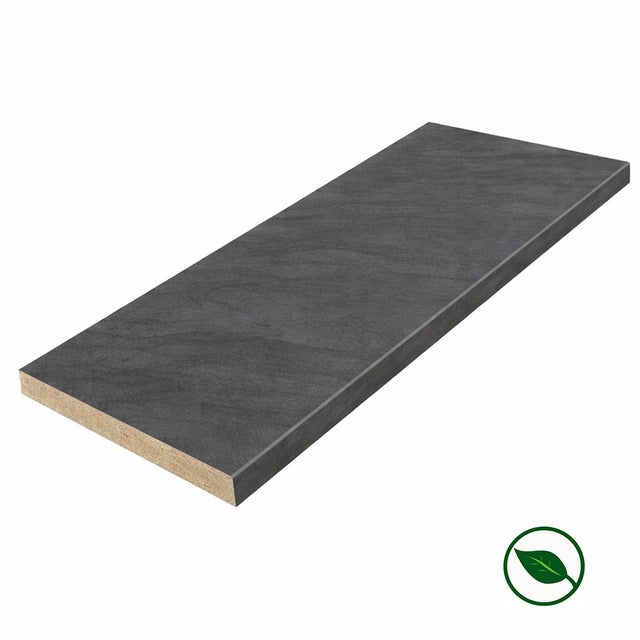Plan de travail stratifié CPL ardoise foncé 1850 x 610 x 28 mm - PEFC 75% - Gamme Essentiel