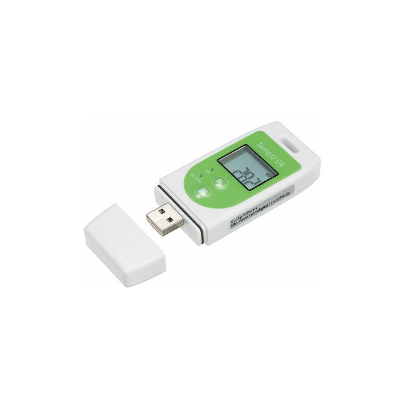 Termometr rejestrujący dane, wielofunkcyjny rejestrator temperatury USB z możliwością rejestracji 32 000 danych, zielony
