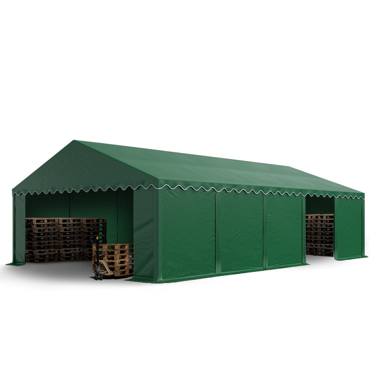 TOOLPORT Namiot magazynowy 5x10 m PVC 700 N ciemnozielony wodoodporny