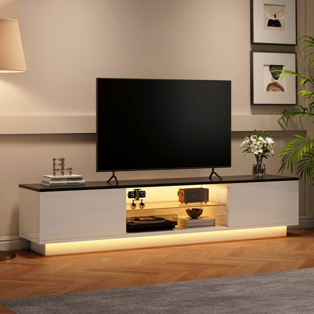 Meuble TV blanc en bois | Leroy Merlin