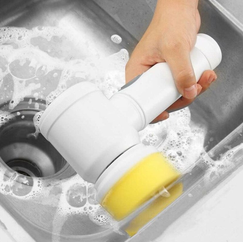 Brosse à récurer électrique rotative à 360 degrés pour baignoire, carrelage, sol, évier, fenêtre, cuisine - 5