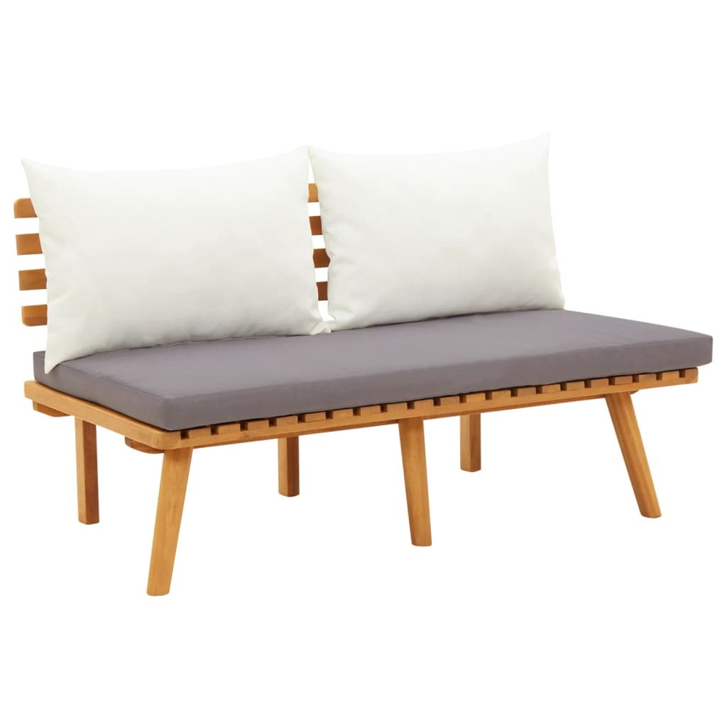 Maison Exclusive - Salon de jardin 3 pcs avec coussins Bois d'acacia massif - 5