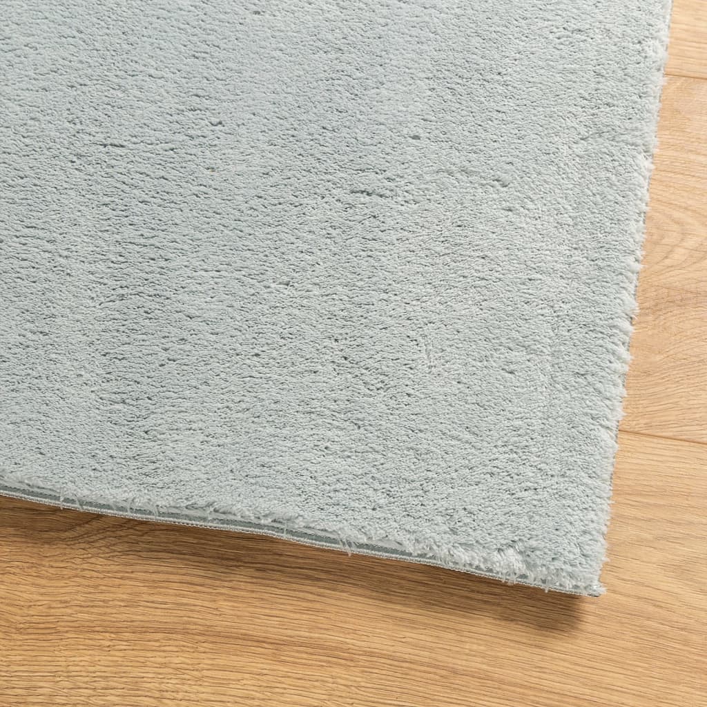 Alfombra de pelo corto suave lavable HUARTE azul, 160 × 160 cm - 4
