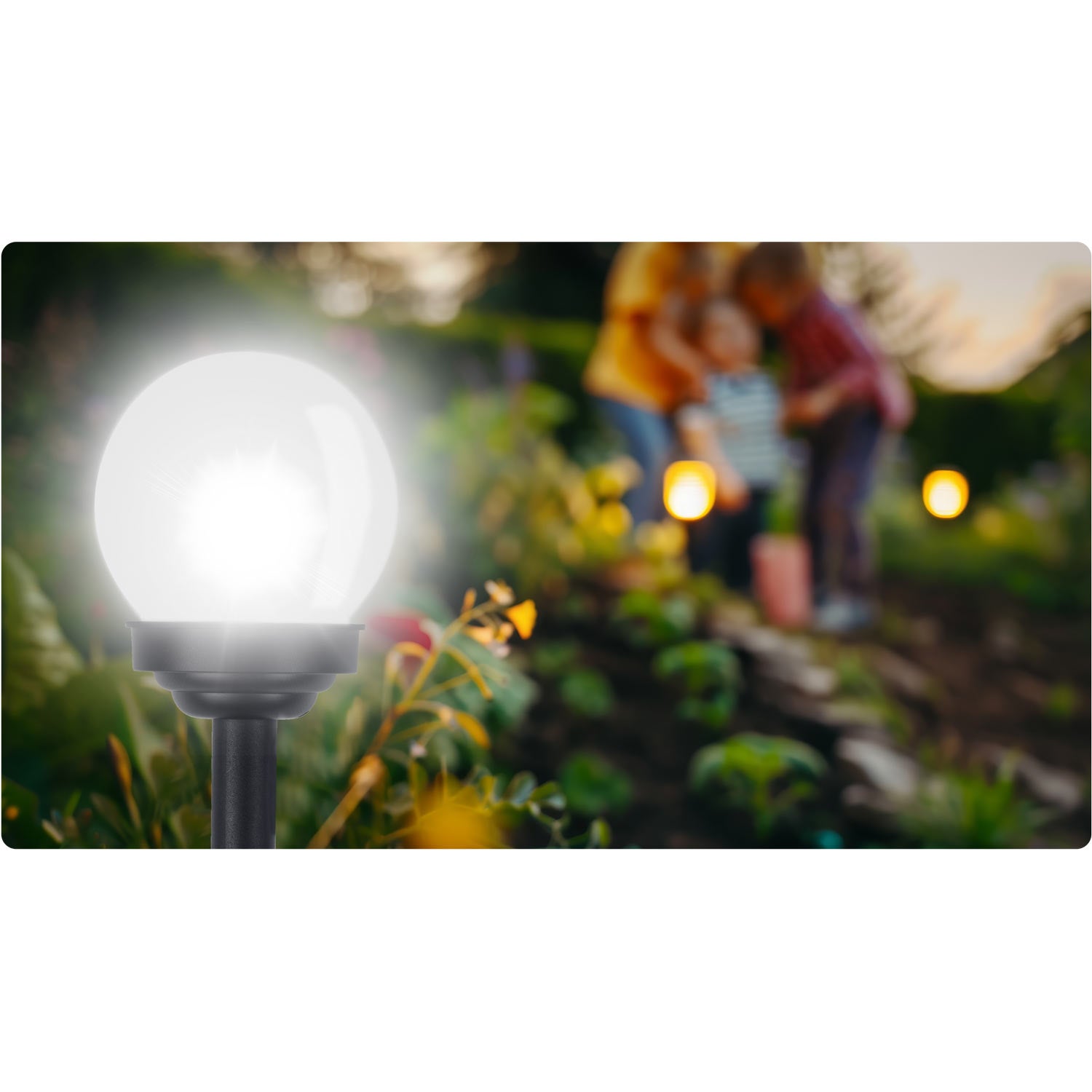 Lampki solarne do ogrodu kule czujnik zmierzchu wodoodporne zewnętrzne 4szt Ilumen - 4