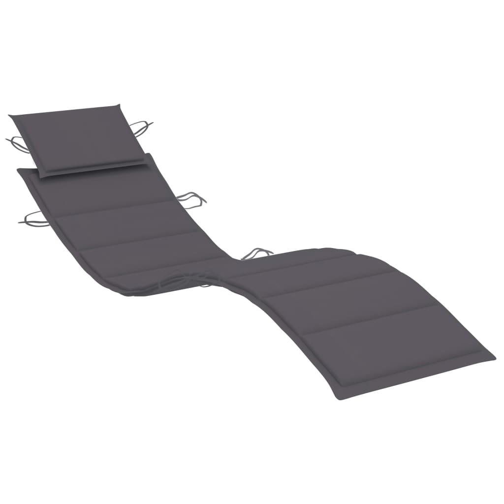 Maison Exclusive - Chaise longue de jardin avec table et coussin Bois d'acacia - 6