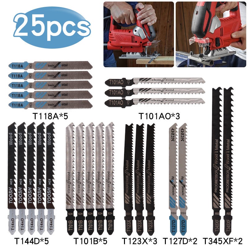 Jeu De 29 Lames De Scie Sauteuse Professionnelles HSS/BIM/HCS Pour Bois Et Métal - Compatible Bosch Makita