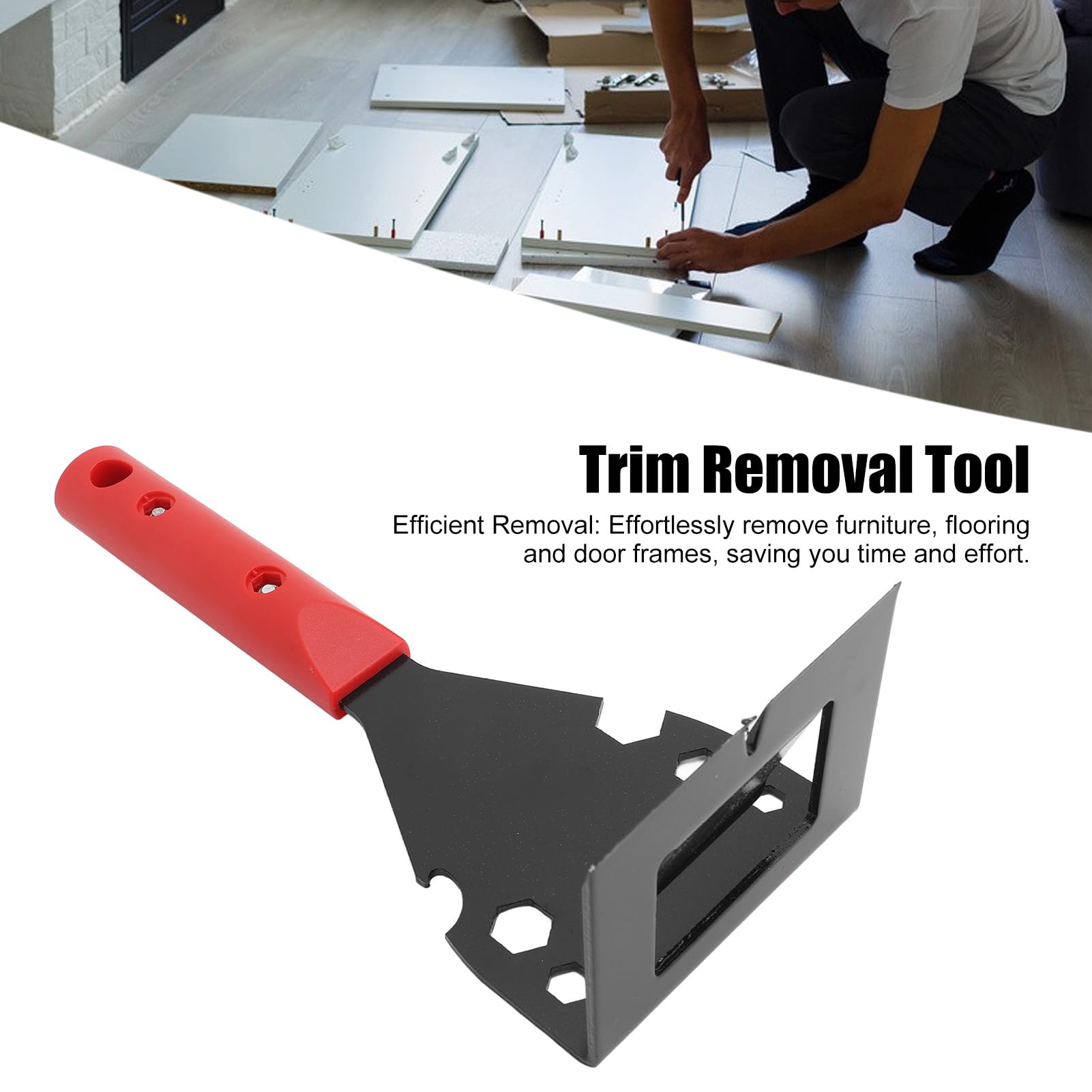 Outil de Retrait Carrelage Extracteur Garniture Acier Inoxydable Multifonctionnel Outil Retrait Moulure Compact Plinthe - 2
