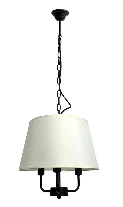 Lampa wisząca Pasteri czarna-ecru 3xE14x40W wym: 110 x 32 x 32 cm metal Candellux