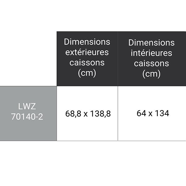 Echelle escamotable bois - Trémie de 70 x 140cm - Hauteur de 2.32 à 2.80m - LWZ70140-2 - 3