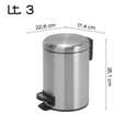 Pattumiera Per Bagno Gedy G-Potty - 5 Litri, Acciaio Inox, Chiusura Soft Close, Design Elegante - Foto 5