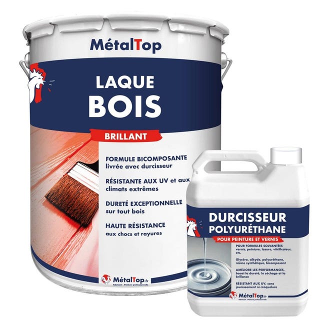 Laque Bois - Vert pin - RAL 6028 - 5 L - Métaltop | Bricoman