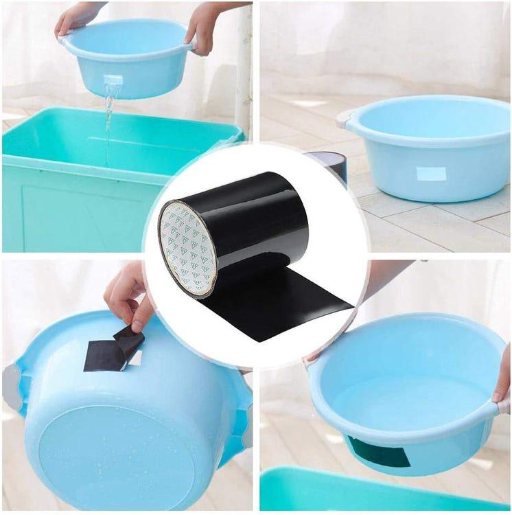 Nastro adesivo flessibile impermeabile super resistente, sigillante adesivo, materiale per la riparazione delle perdite, tubo in PE nero, vasca in pla - 3