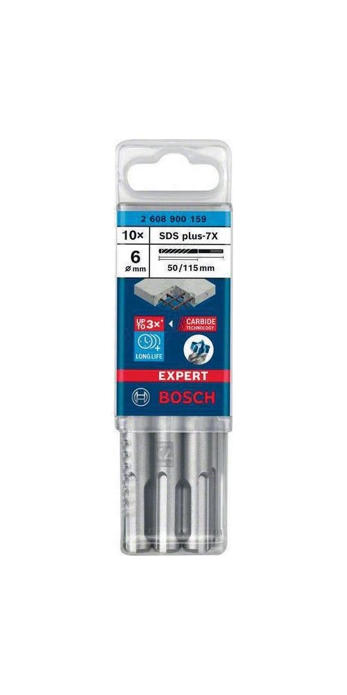 Bosch Accessories EXPERT SDS plus-7X 2608900159 Foret pour marteau-perforateur 10 pièces 6 mm Longueur totale 115 mm - 5