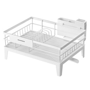 Égouttoir à Vaisselle Tontarelli Blanc Avec Plateau 45 X 26 X 8,5 Cm